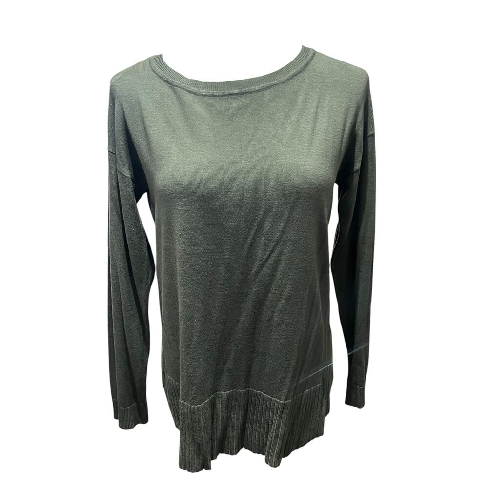 Cable & Gauge Women's Green Pullover Crewneck Sweater SIZE Medium